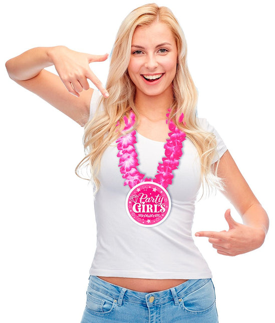 Roze Hawaii Krans Party Girls van Fiestas Guirca koop je bij Partywinkel