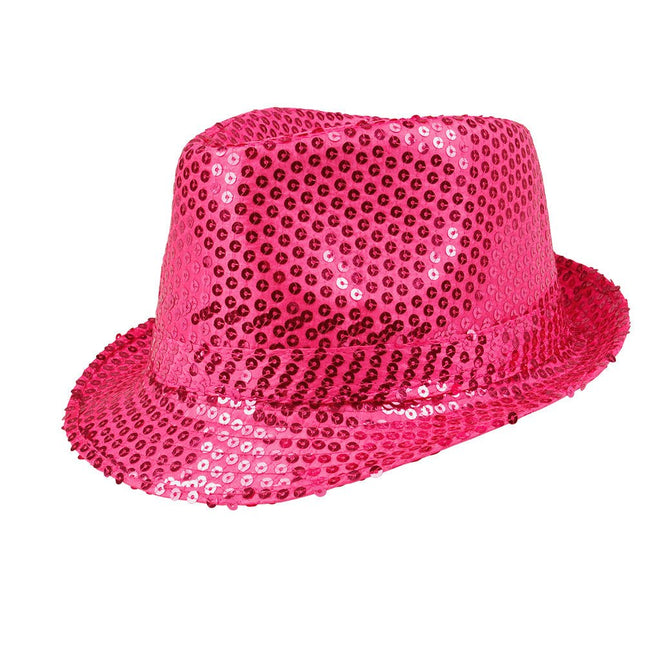 Roze Hoed Glitter - Partywinkel - 8712026012753