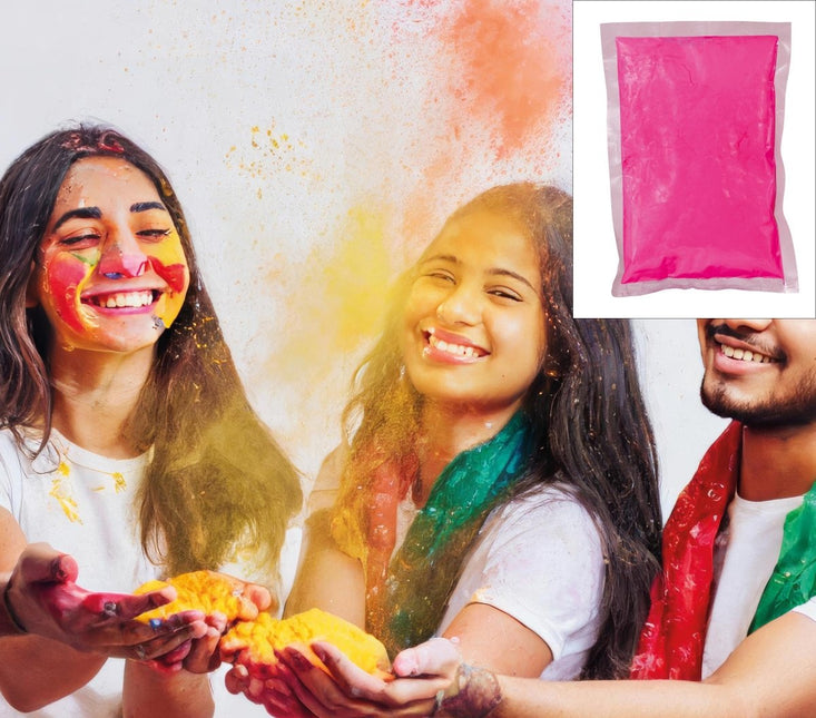 Roze Holi Poeder 200gr - Partywinkel - 8434077140345