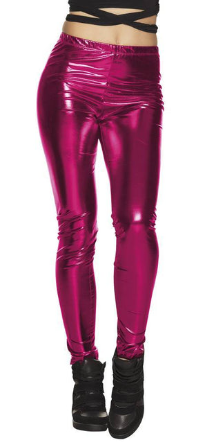 Roze Legging Metallic van Boland koop je bij Partywinkel