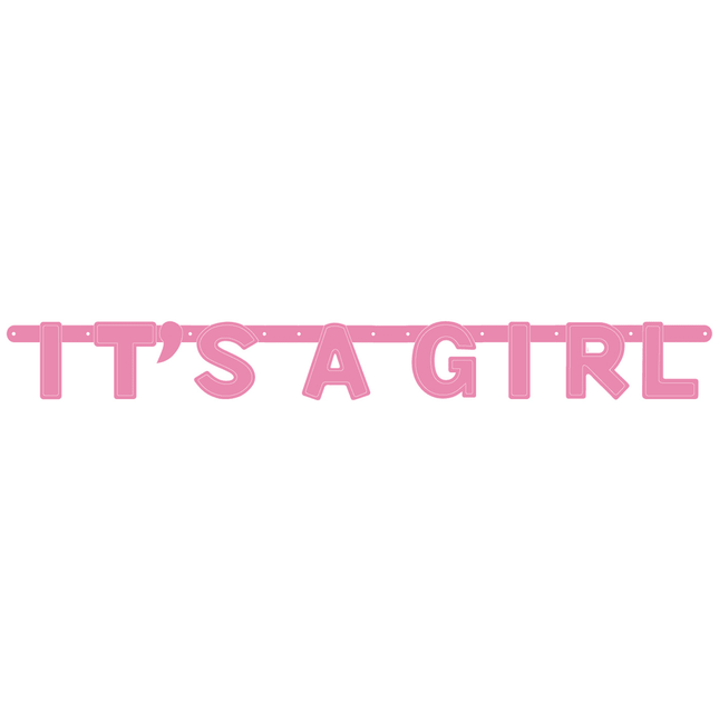 Roze Letterslinger It'S A Girl van WeFiesta koop je bij Partywinkel