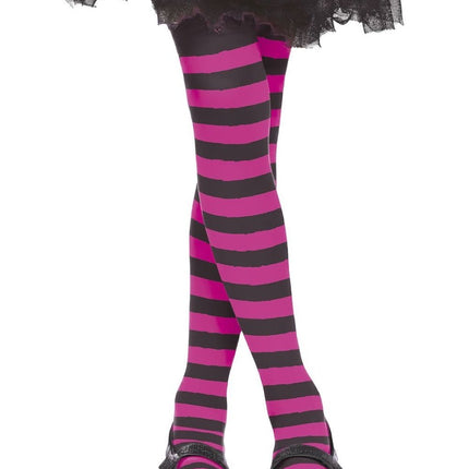 Roze Panty Gestreept Kind van Fiestas Guirca koop je bij Partywinkel