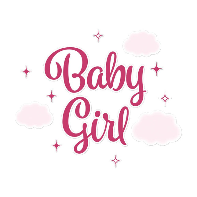 Roze Raamsticker Baby Girl 1,5m van WeFiesta koop je bij Partywinkel