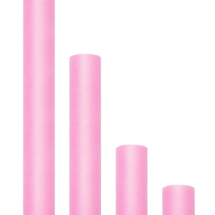 Roze Tule Rol 15cm 9m van Partydeco koop je bij Partywinkel
