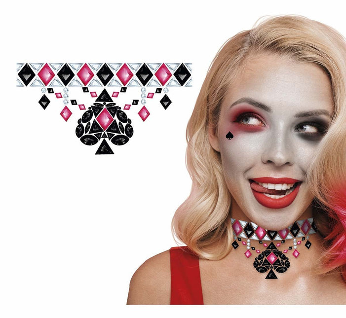 Roze Zwarte Gezicht Stickers van Fiestas Guirca koop je bij Partywinkel