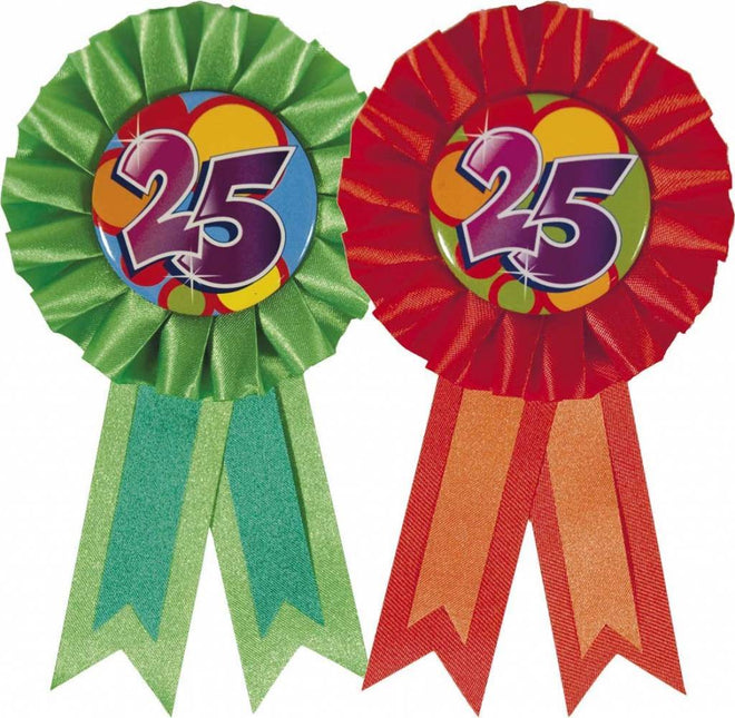 Rozet 25 Jaar - Partywinkel - 8711319107145