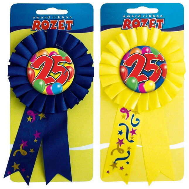 Rozet 25 Jaar Deluxe - Partywinkel - 8714572046442