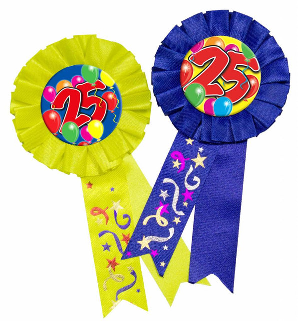 Rozet 25 Jaar Deluxe - Partywinkel - 8714572046442