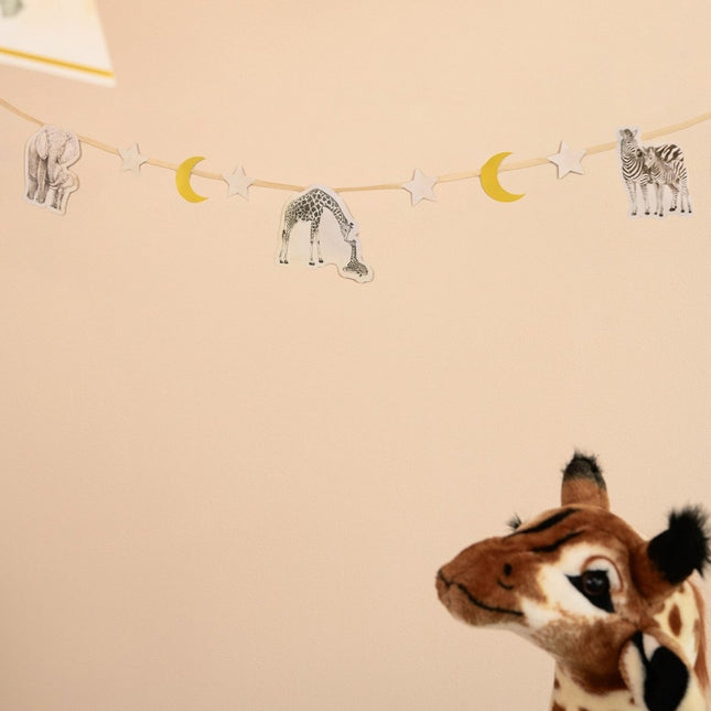 Safari Slinger Geboorte 2,5m van Haza Witbaard koop je bij Partywinkel