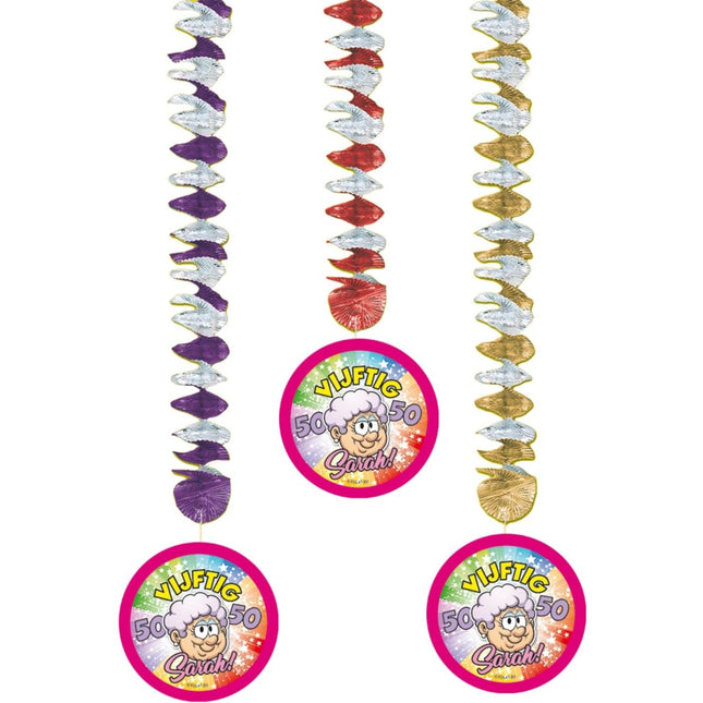 Sarah Hangdecoratie 3st van Folat koop je bij Partywinkel