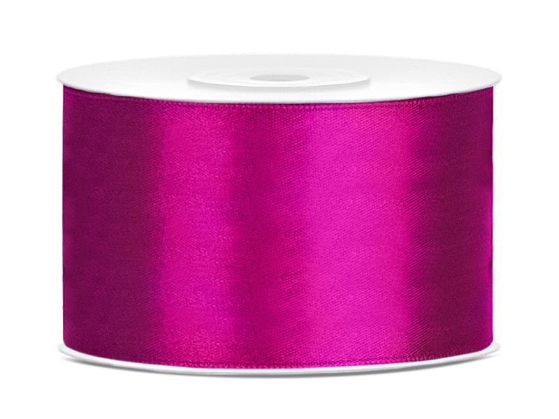 Satijn Lint Fuchsia Donker 38mm 25m van Partydeco koop je bij Partywinkel