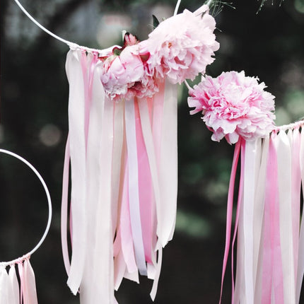 Satijn Lint Wit Pastel 25mm 25m van Partydeco koop je bij Partywinkel