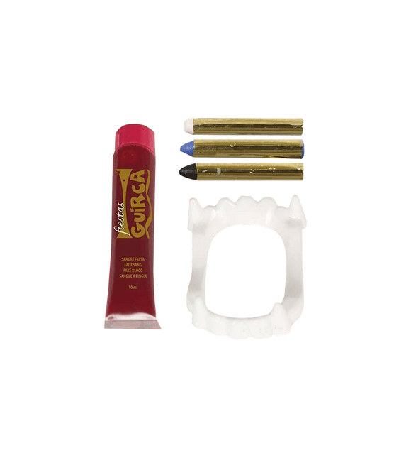 Schminkset Vampier met Gebit 20ml van Fiestas Guirca koop je bij Partywinkel
