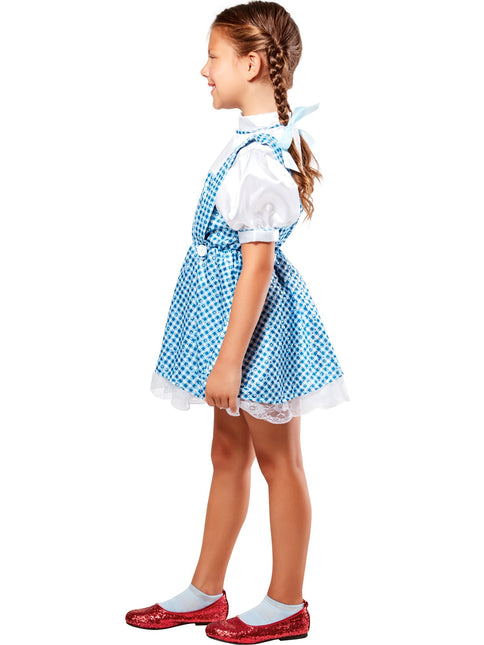 Costume da Dorothy in paillettes per bambine blu