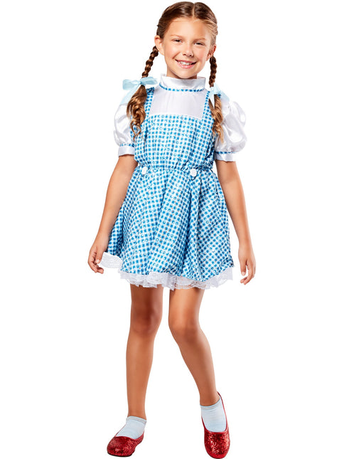 Costume da Dorothy in paillettes per bambine blu