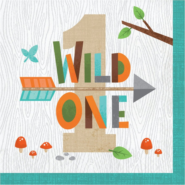 Servetten 1 Jaar Wild One 33cm 16st van Creative Converting koop je bij Partywinkel