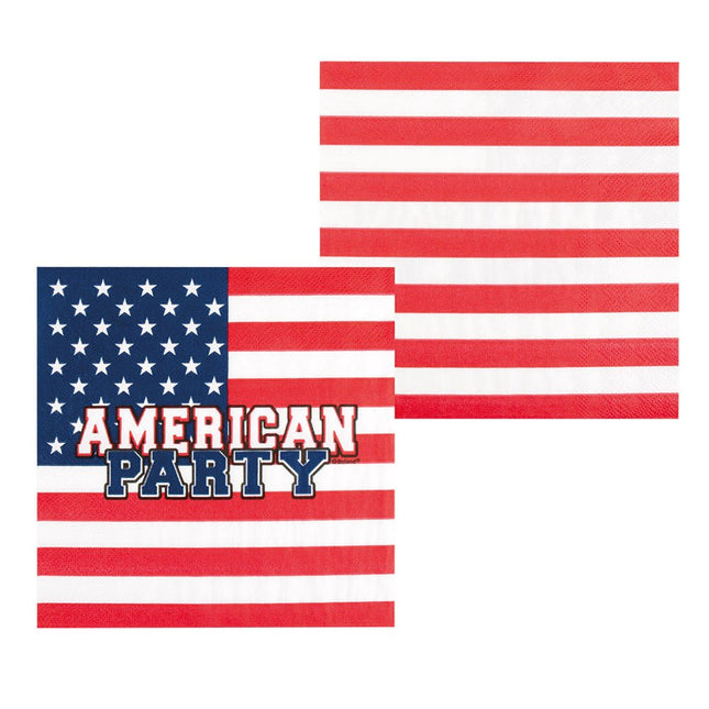 Servetten American Party Papier 33cm van Boland koop je bij Partywinkel
