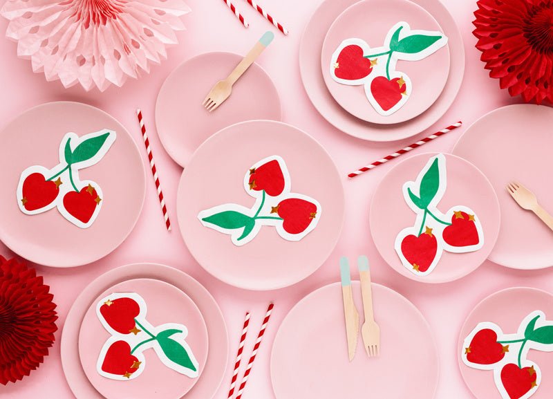 Servetten Kersen 16cm 20st van Partydeco koop je bij Partywinkel