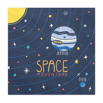 Servetten Space 33cm 20st van Partydeco koop je bij Partywinkel