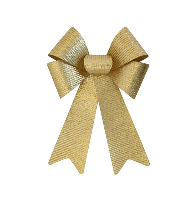 Fiocco oro a strisce glitterate 38 cm
