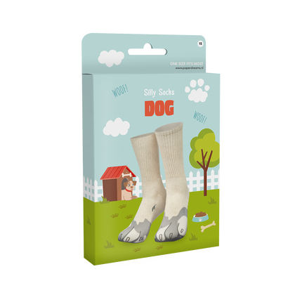Calzini divertenti con zampe di cane