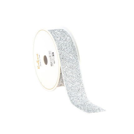 Nastro Argento Glitter 25Mm 3m