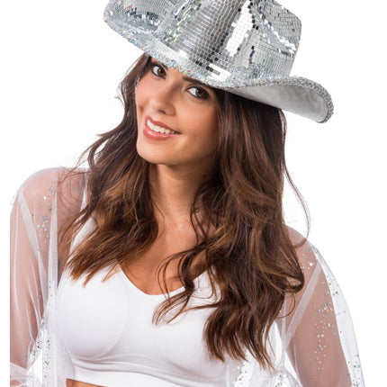 Cappello da cowboy Discobal argentato