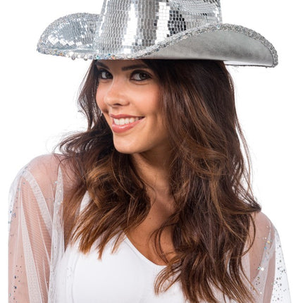 Cappello da cowboy Discobal argentato