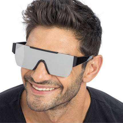 Occhiali effetto specchio argento - 15 cm x 15 cm x 5,2 cm