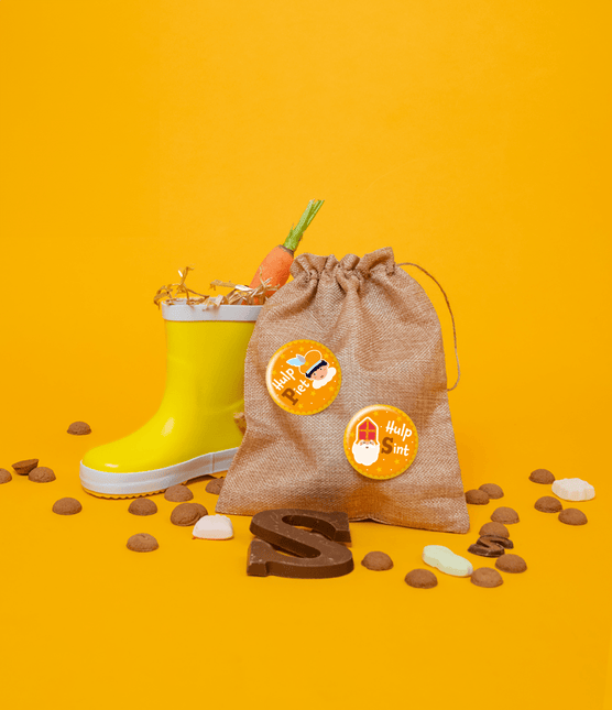 Sinterklaas Button Hulp Piet 5,5cm - Partywinkel - 8716764244414