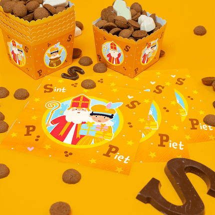 Sinterklaas Servetten 16cm 16st - Partywinkel - 8716764244445