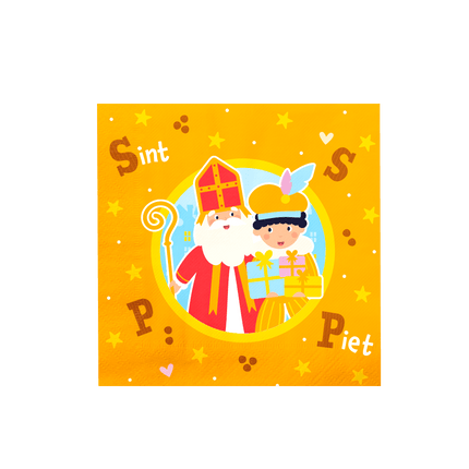 Sinterklaas Servetten 16cm 16st - Partywinkel - 8716764244445