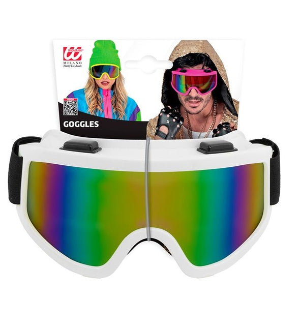 Ski Bril 80s Wit van Widmann koop je bij Partywinkel