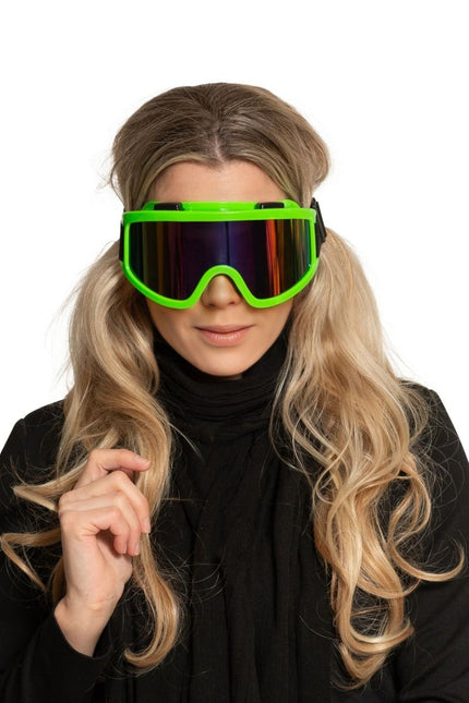 Ski Bril Groen van Partychimp koop je bij Partywinkel