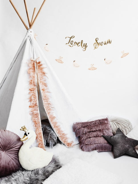 Slinger Lovely Swan Goud 64cm van Partydeco koop je bij Partywinkel