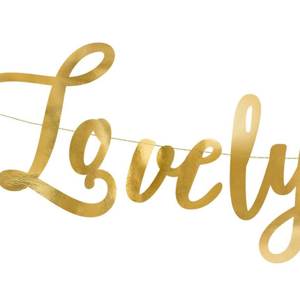 Slinger Lovely Swan Goud 64cm van Partydeco koop je bij Partywinkel