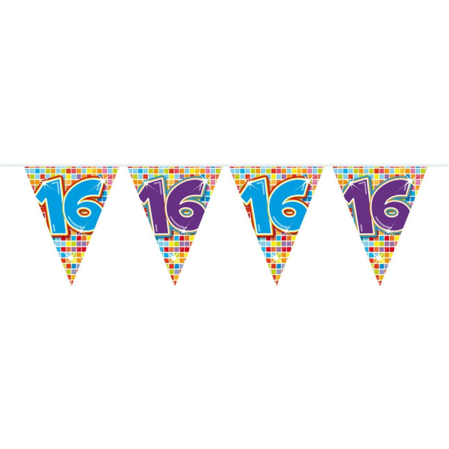Slingers 16 Jaar Mini 3m - Partywinkel - 8714572605168