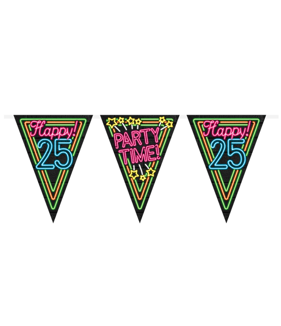 Slingers 25 Jaar Neon 10m van Paper Dreams koop je bij Partywinkel