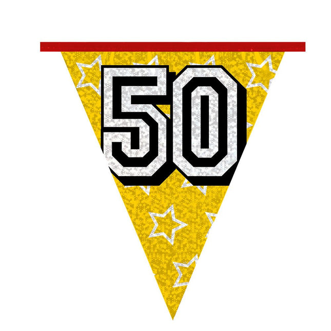 Slingers 50 Jaar Glitter 8m van Boland koop je bij Partywinkel