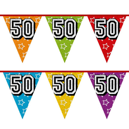 Slingers 50 Jaar Glitter 8m van Boland koop je bij Partywinkel