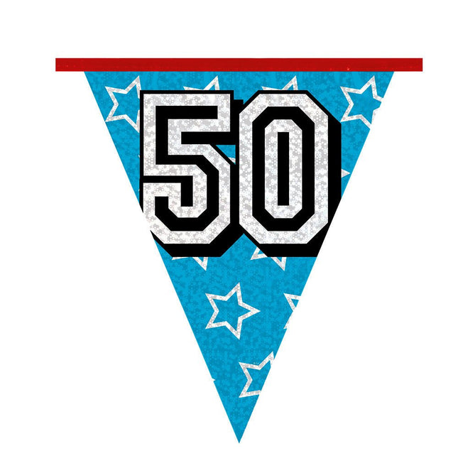 Slingers 50 Jaar Glitter 8m van Boland koop je bij Partywinkel