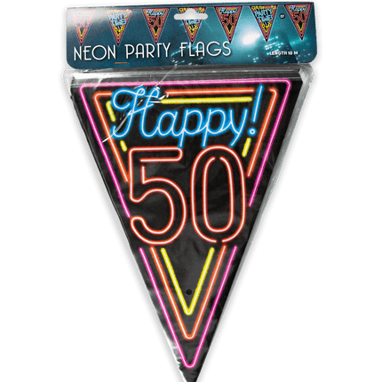 Slingers 50 Jaar Neon 10m van Paper Dreams koop je bij Partywinkel
