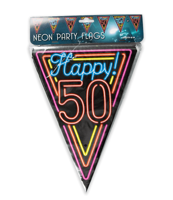 Slingers 50 Jaar Neon 10m van Paper Dreams koop je bij Partywinkel