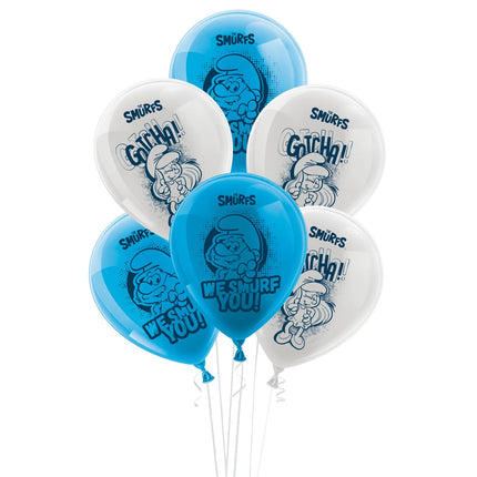 Palloncini dei Puffi 25 cm, 10 pezzi