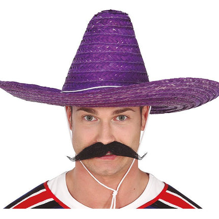 Sombrero Paars Stro 50cm van Fiestas Guirca koop je bij Partywinkel