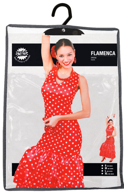 Spaanse Jurk Flamenco Rood - Partywinkel - 8434077806296