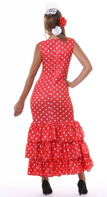 Spaanse Jurk Flamenco Rood - Partywinkel - 8434077806296
