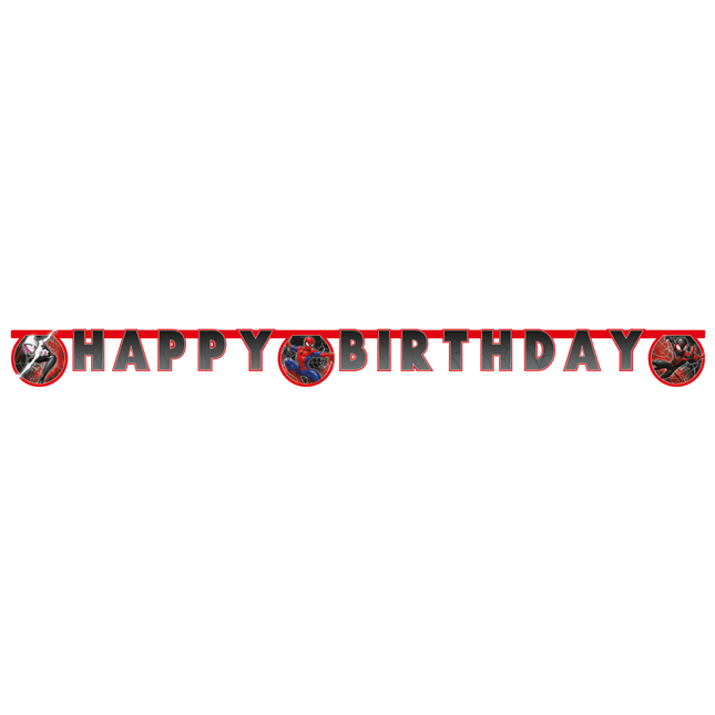 Spiderman Letterslinger Happy Birthday van Procos koop je bij Partywinkel