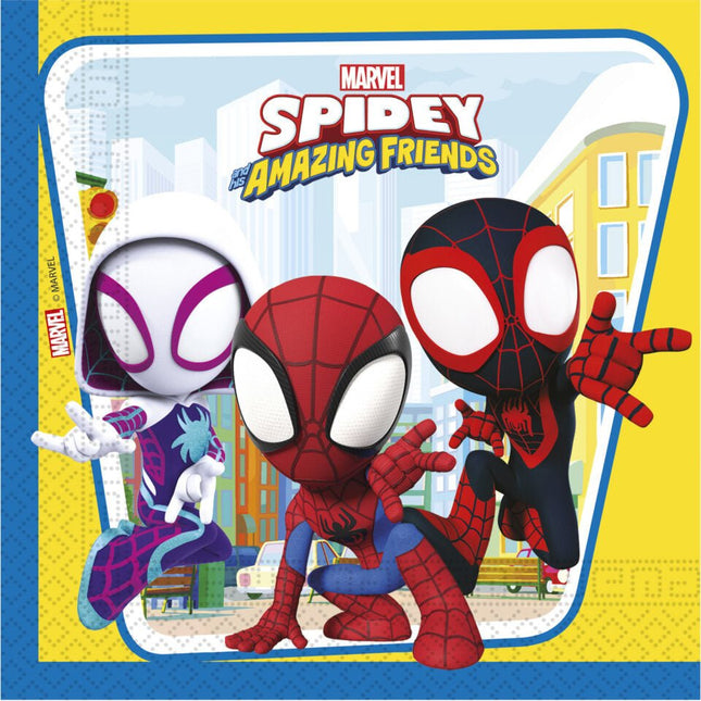 Spidey Servetten 33cm 20st van Procos koop je bij Partywinkel