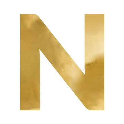 Spiegelletter N Goud 60cm van Partydeco koop je bij Partywinkel